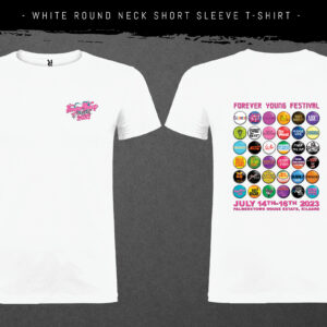 White Round Neck Short Sleeve T-shirt 2023