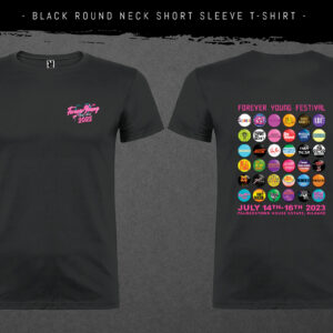 Black Round Neck Short Sleeve T-shirt 2023