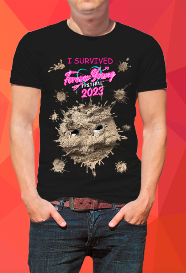 I survived Forever Young 2023 T shirt black